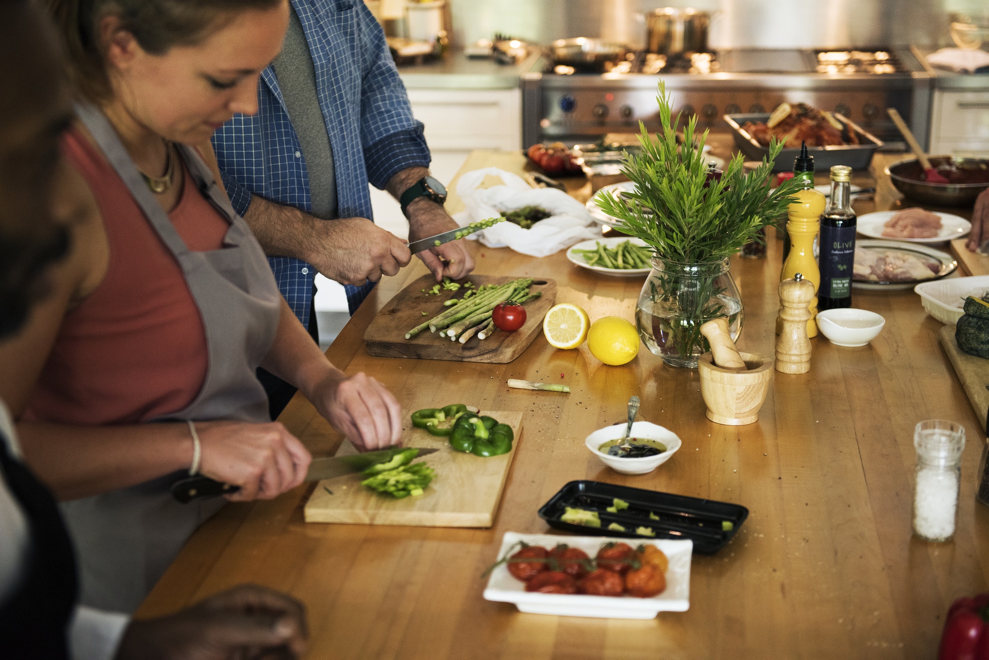 Taller de cocina local con ingredientes frescos